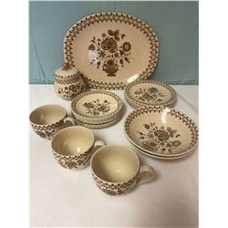 Staffordshire Old Ganite Plate Set