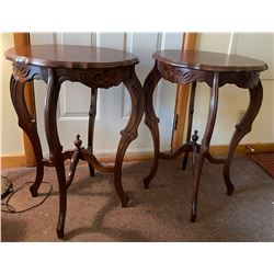 Pair of wood tables