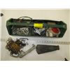 Image 1 : TOTE WITH MISC SPLITTING WEDGE, HARDWARE ETC.