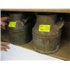 Image 1 : 2 SMALL ANTIQUE CREAM CANS