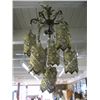Image 2 : LARGE BRASS/CRYSTAL LIGHT FIXTURE