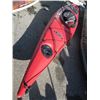 Image 1 : RED KAYAK WITH END CUT OFF (END IS IN THE BOAT)