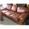 Image 1 : LEATHER 3 SEATER SOFA