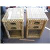 Image 1 : PR OF WICKER 2 DRAWER NIGHT TABLES