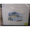 Image 1 : FRAMED JOAN NEEDHAM OKANAGAN ARTIST WATERCOLOR "BOUCHERIE MOUNTAIN"