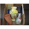 Image 1 : BOX OF ASSORTED VASES, WINE COOLER ETC.