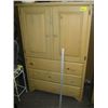 Image 1 : LARGE 3 DRAWER 2 DOOR PINE CABINET