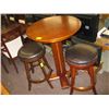 Image 1 : BAR TABLE WITH 2 STOOLS