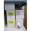 Image 1 : 5 BOXES OF SMALL WHITE AND BLUE VASES