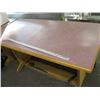 Image 1 : ARBORITE TOPPED TABLE WITH DOUBLE PEDESTAL 5' X 28"