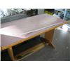 Image 1 : ARBORTIE TOPPED TABLE WITH DOUBLE PEDESTAL 5' X 28"