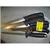 Image 1 : A LOT OF BLACK HANDLED KNIVES & SHARPENING STEEL