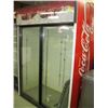 Image 1 : AS IS (NOT WORKING) COCA COLA DOUBLE GLASS DOOR COOLER MADE BY HAPCO