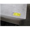 Image 1 : LARGE REFRIGERATED STAINLESS COUNTER WITH STAINLESS STEEL SHELVES AND HEAT LAMP.
