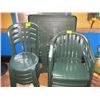 Image 1 : 2 PATIO TABLES (1 ROUND, 1 SQUARE) 3 CHAIRS & 4 SMALLER ROUND CHAIRS