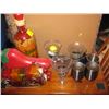 Image 1 : A LOT OF MISC STAINLESS STEEL CUPS, DECORATIVE PICKLE BOTTLES ETC.