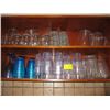 Image 1 : 2 SHELVES OF ASSORTED GLASSES, JUGS ETC.
