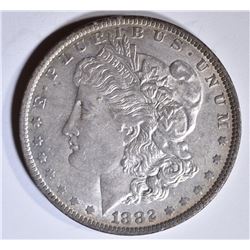 1882-O/S MORGAN DOLLAR AU/UNC, STRONG O/S