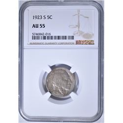 1923-S BUFFALO NICKEL NGC AU-55