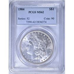 1904 MORGAN DOLLAR PCGS MS-62