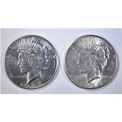 2 1923-S PEACE DOLLARS CH BU