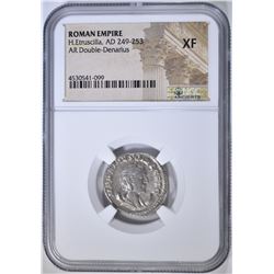 AD 249-253 H ESTRUSCILLA AR DOUBLE-DENARIUS NGC XF