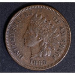 1869 INDIAN CENT  XF