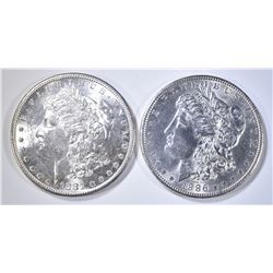 1881-S & 86 MORGAN DOLLARS CH BU
