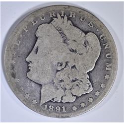 1891-CC MORGAN DOLLAR  GOOD