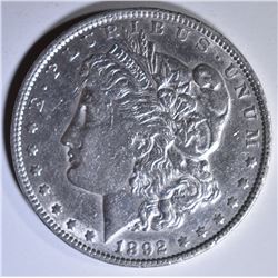 1892 MORGAN DOLLAR AU