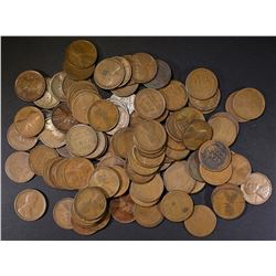 100 WHEAT CENTS 1909-1919 INCLUDING VDB'S