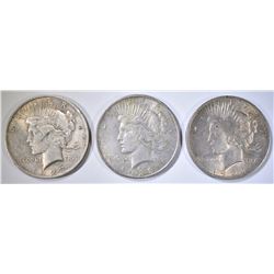 3-1923 CIRC PEACE DOLLARS