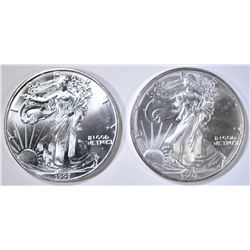 2-1997 BU AMERICAN SILVER EAGLES