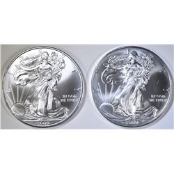 2-2009 BU AMERICAN SILVER EAGLES