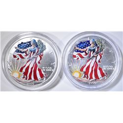 2-1999 COLORIZED AMERICAN SILVER EAGLES