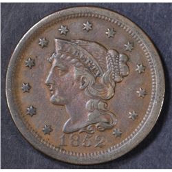 1852 LARGE CENT XF
