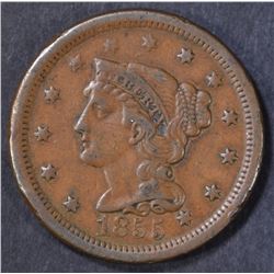 1855 LARGE CENT XF