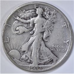 1933-S WALKING LIBERTY HALF DOLLAR VF/XF