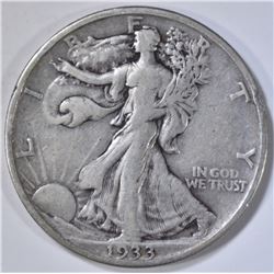 1933-S WALKING LIBERTY HALF DOLLAR  VF/XF