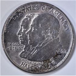 1923-S MONROE COMMEM HALF DOLLAR  CH BU+