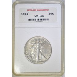 1941 WALKING LIBERTY HALF DOLLAR  CCGS SUPERB GEM