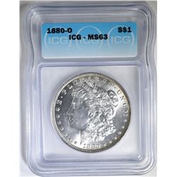 1880-O MORGAN DOLLAR ICG MS-63
