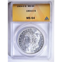 1904-O MORGAN DOLLAR ANACS MS-64