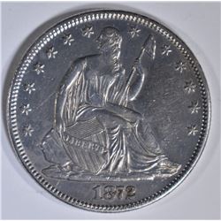 1872 SEATED LIBERTY HALF DOLLAR  CH AU