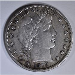 1912 BARBER HALF DOLLAR XF