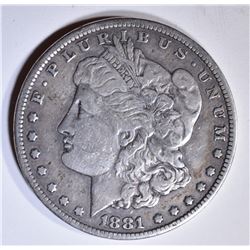 1881-CC MORGAN DOLLAR  VF  CLEANED