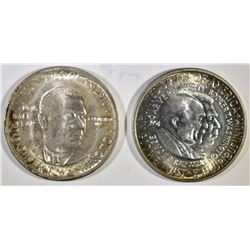 1946-D BTW & 1951 WASH/CARVER COMMEM HALVES CH BU