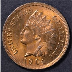 1904 INDIAN CENT CH/GEM BU RED