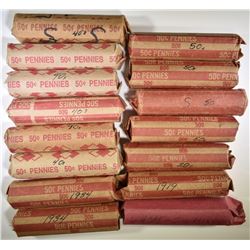 15-ROLLS LINCOLN WHEAT CENTS MARK AS FOLLOWS: