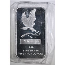 FIVE OUNCE .999 SILVER BAR SILVERTOWNE